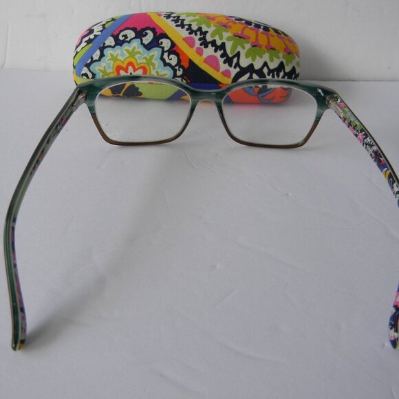 VERA BRADLEY RIO GREEN/GRAY PRESCRIPTION EYEGLASSES & CASE **FRAMES ONLY - Picture 4 of 7